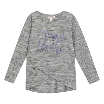 bluezoo Girls' grey sequinned top
